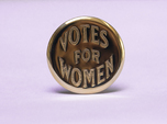 Engraved Votes For Women Clip Button