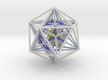 Icosahedron Dodecahedron nest White 100mm
