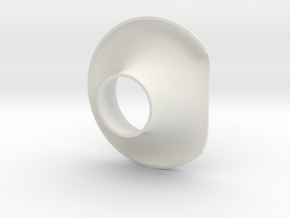 Cornet_40mm in White Natural Versatile Plastic