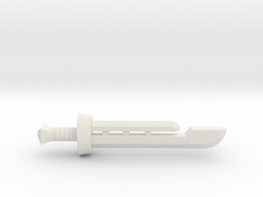 Razor Sword in White Natural Versatile Plastic