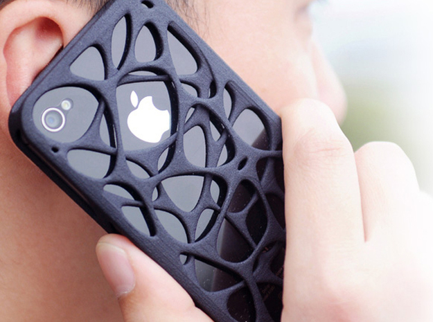 iPhone 4 / 4s case - Cell 2 in Black Natural Versatile Plastic