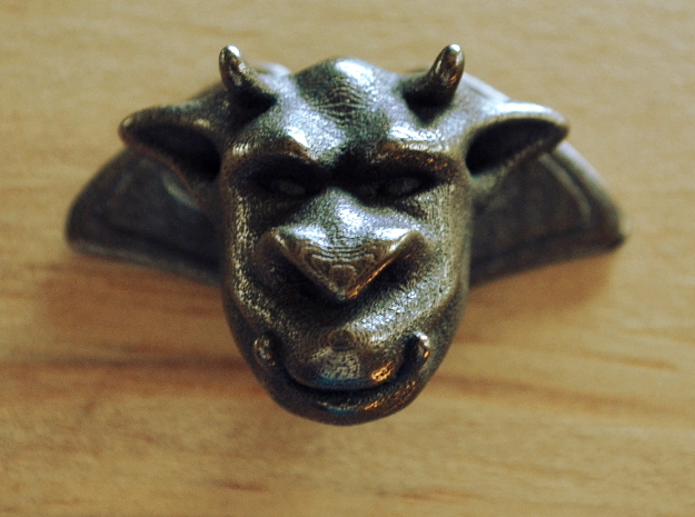 Gargoyle  Drawer Button  in Polished Bronze Steel