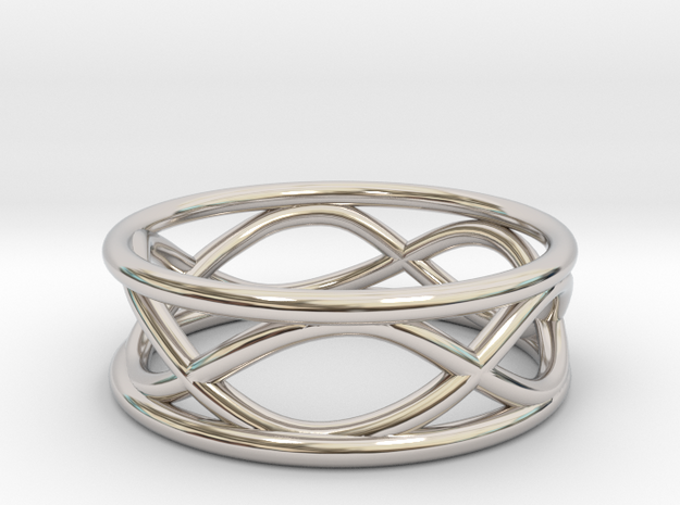 Infinity Ring- Size 7 in Rhodium Plated Brass