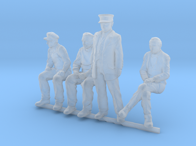 HO scale Figures 4 pack in Smoothest Fine Detail Plastic