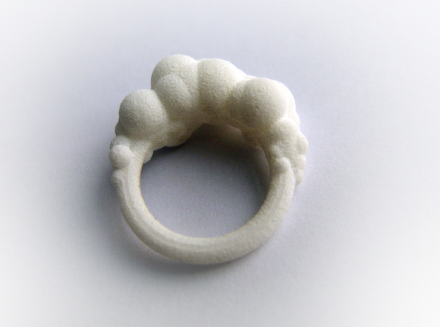 Cloud Ring size 8 in White Natural Versatile Plastic