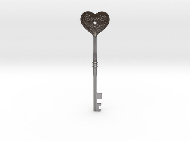 Resident Evil 2: Heart key in Polished Nickel Steel
