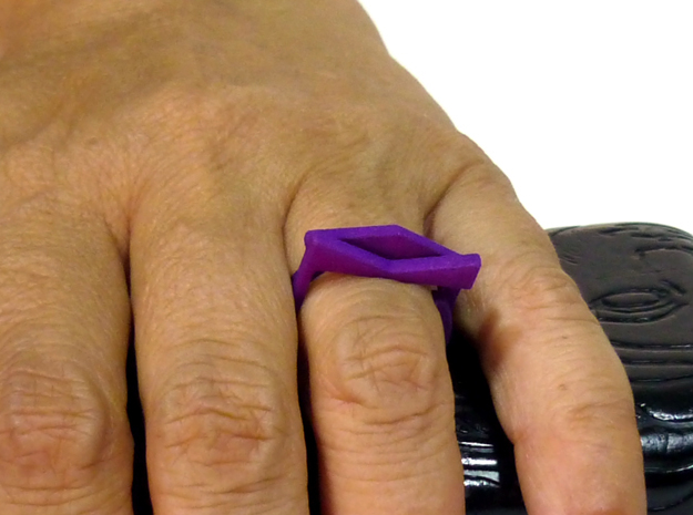 Adjustable ring. Basic set 2. in Purple Processed Versatile Plastic