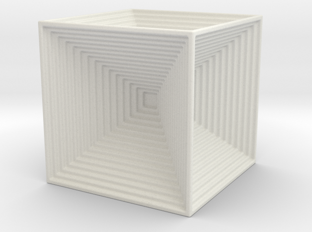 CUBES IN A CUBE in White Natural Versatile Plastic
