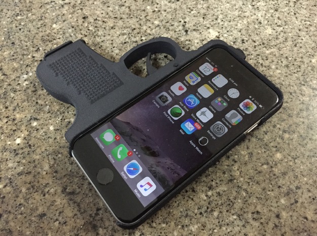 iPhone 6 Gun Case in Black Natural Versatile Plastic