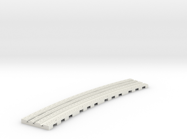P-9-165stw-long-2r-curved-inside-1a in White Natural Versatile Plastic