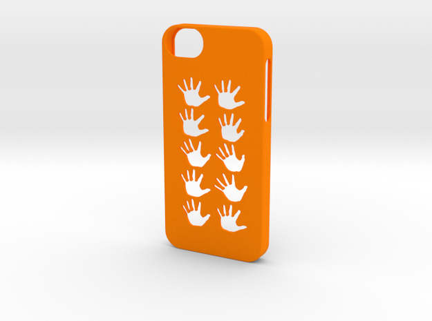 Iphone 5/5s hand case in Orange Processed Versatile Plastic