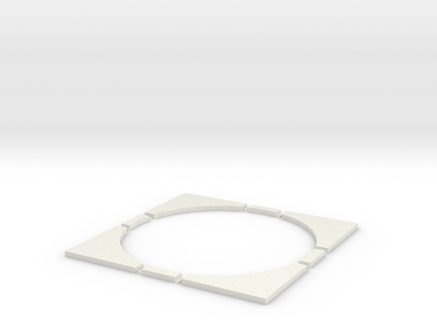 T-45-wagon-turntable-200d-200-corners-flat-1a in White Natural Versatile Plastic