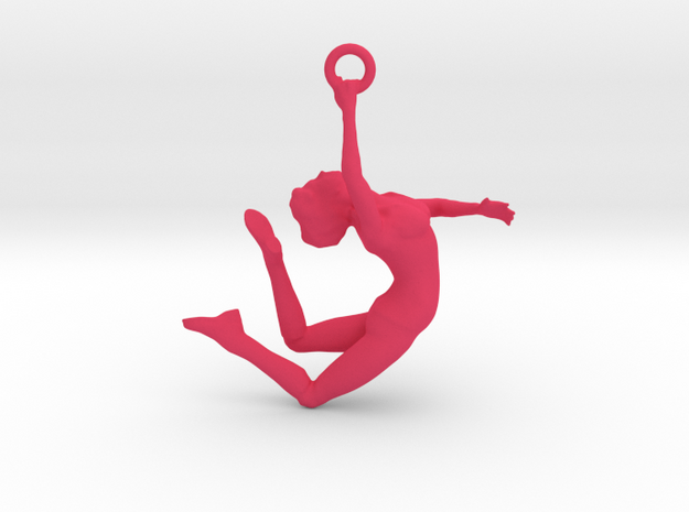 Ballerina Dancer Earing , Pendant in Pink Processed Versatile Plastic