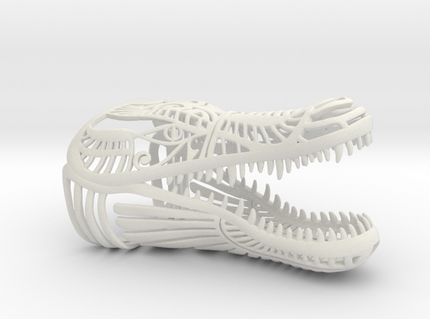 Egyptian Crocodile in White Natural Versatile Plastic