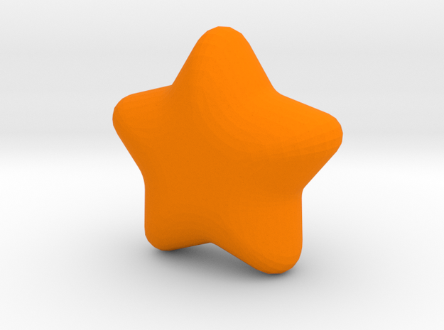Cute candy Star in Orange Processed Versatile Plastic