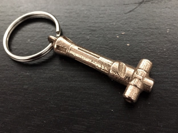 The Force Awakens Kylo Saber Keychain in Polished Bronzed Silver Steel