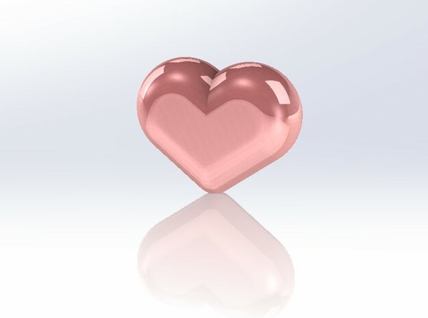 Cute candy HEART in White Natural Versatile Plastic