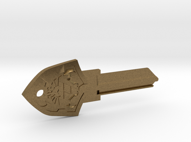 Zelda Shield House Key Blank - KW1/66 in Natural Bronze