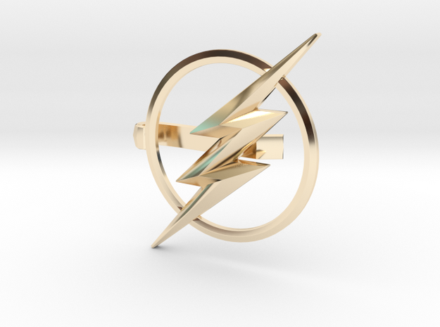 Flash tie clip in 14k Gold Plated Brass