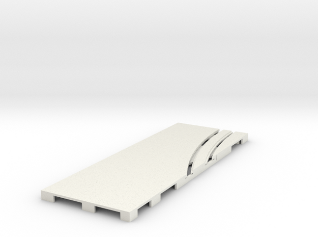P-65stp-straight-lh-curve-inner-145r-75-pl-1a in White Natural Versatile Plastic