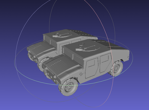 1/144 Humvee Slantback (Dual Pack) in White Processed Versatile Plastic