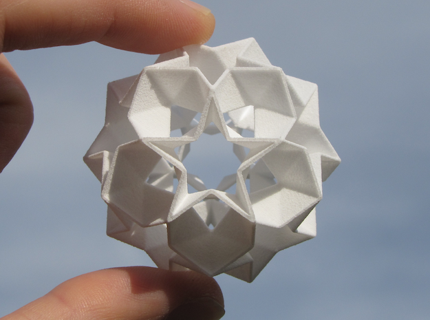 12 Star Ball - 5.6 cm in White Natural Versatile Plastic