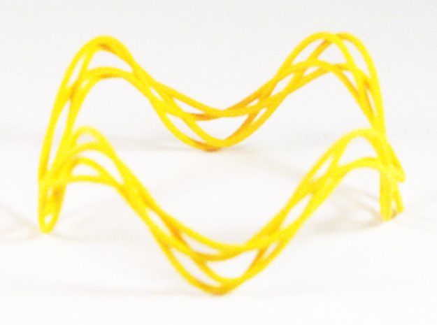Wave Bangle B04L in Yellow Processed Versatile Plastic