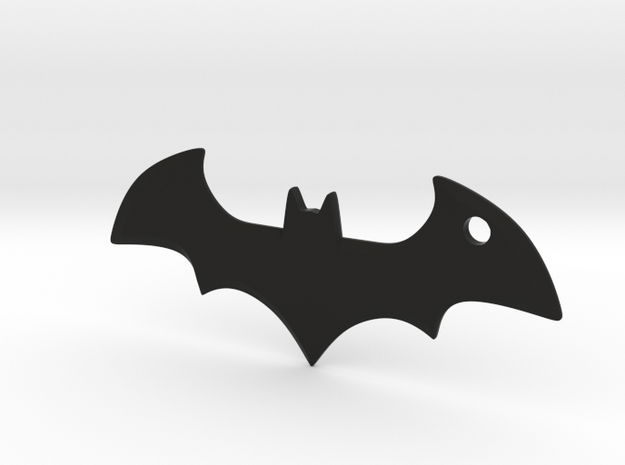 Batman logo keychain in Black Natural Versatile Plastic
