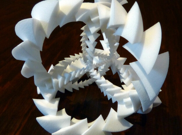 Quaternion rotations on the 16-cell in White Natural Versatile Plastic