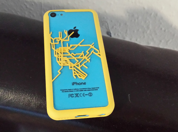 NYC subway map iPhone 5c case in White Natural Versatile Plastic