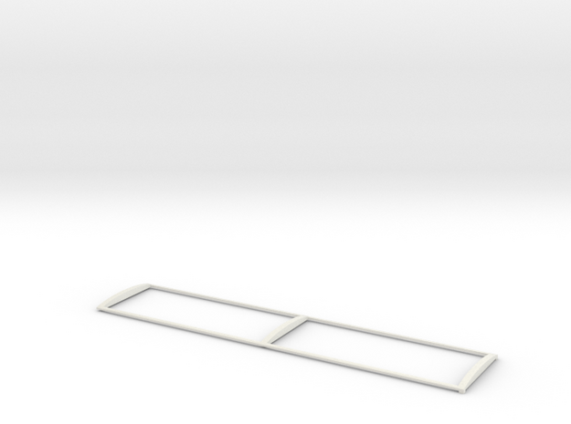 1/64 38' Silage Trailer Tarp Frame in White Natural Versatile Plastic