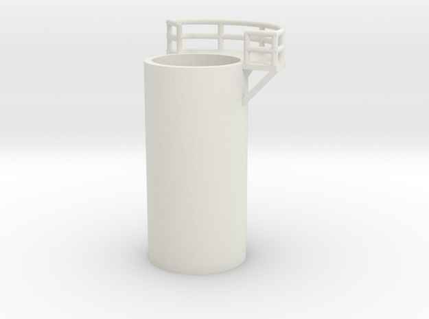 'N Scale' - 10' Distillation Tower - Middle - Righ in White Natural Versatile Plastic