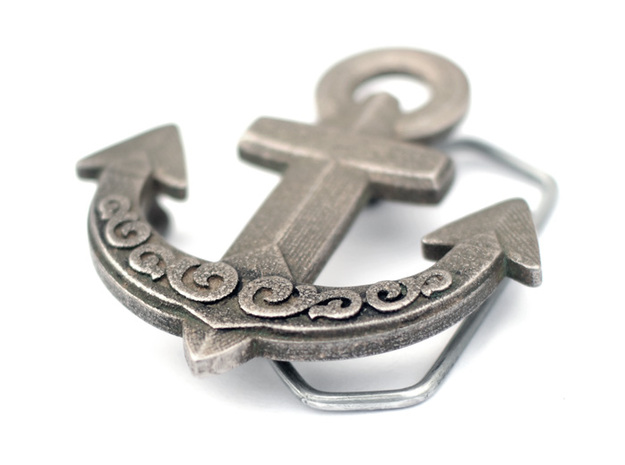 Buckle Anchor in Polished Bronzed Silver Steel