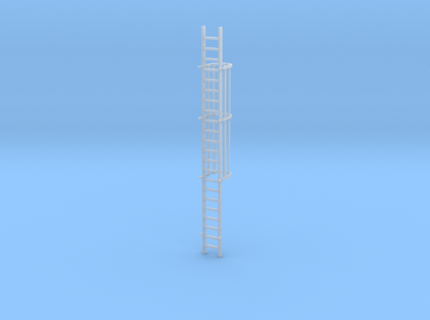 'S Scale' - 20 Ft. Caged Ladder in Smooth Fine Detail Plastic