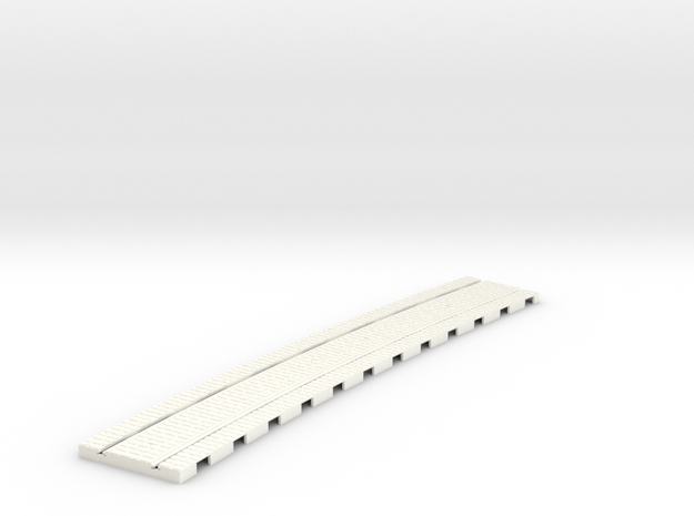 P-165stw-curved-914r-tram-track-12d-75-w-1a in White Processed Versatile Plastic