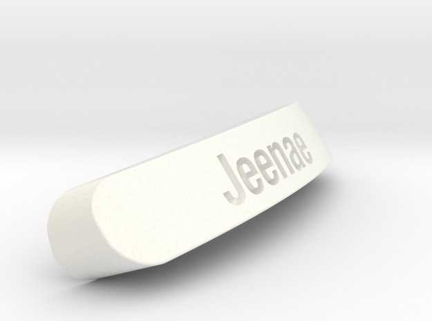 Jeenae Nameplate for Steelseries Rival in White Processed Versatile Plastic