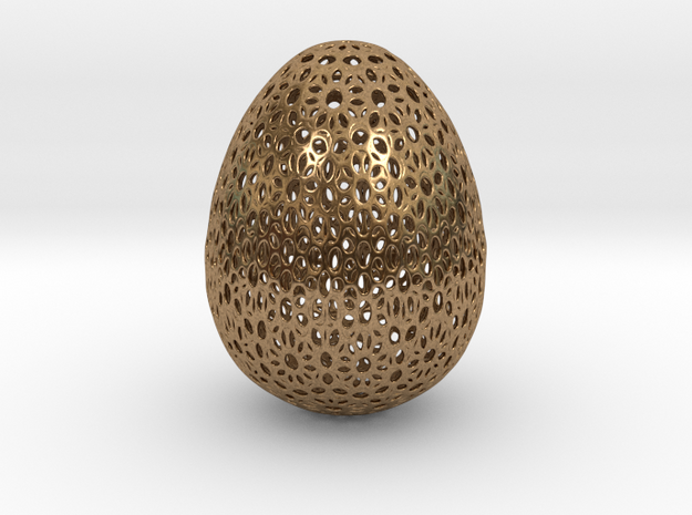 Beautiful Egg Ornament (6.9cm Tall) in Natural Brass