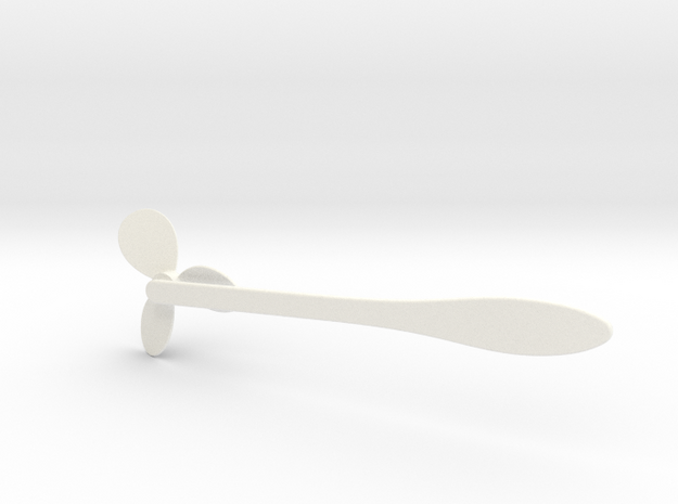 High effficiency tea spoon in White Processed Versatile Plastic