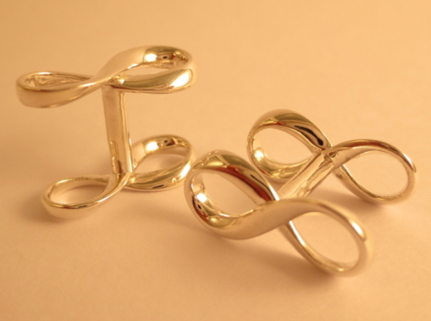 Infinity Cufflinks in Fine Detail Polished Silver