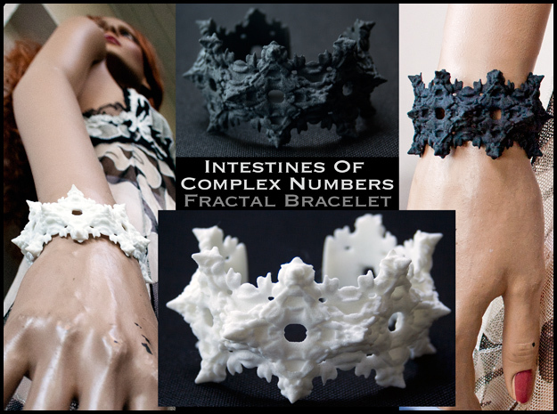 Intestines of Complex Numbers - Bracelet in White Processed Versatile Plastic