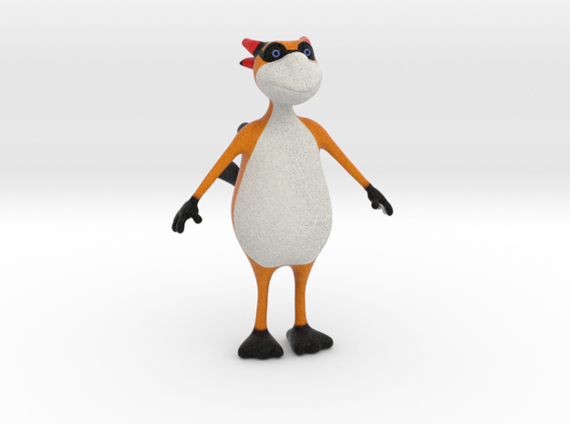 Cartoon Bird Mascot in Full Color Sandstone