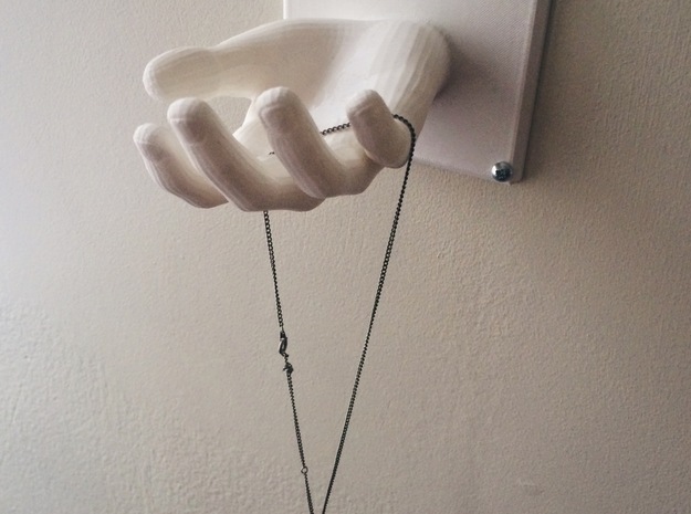 Hand Hanger in White Natural Versatile Plastic