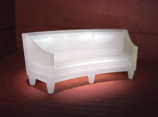 1:48 Curved Sofa in Smooth Fine Detail Plastic