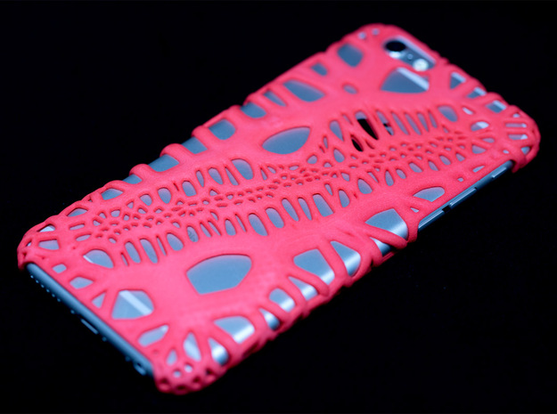iPhone6 Case Lizard (Extreme Voronoi Edition) in Red Processed Versatile Plastic