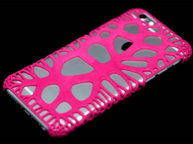 iPhone6 Case Paths (Extreme Voronoi Edition) in Pink Processed Versatile Plastic