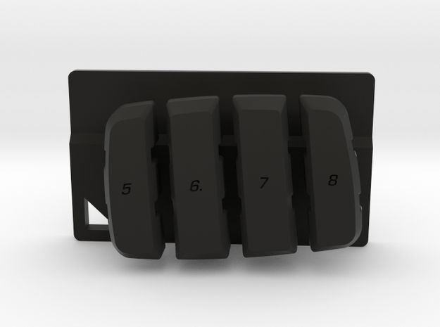 Nyth Vertical Buttons  in Black Natural Versatile Plastic