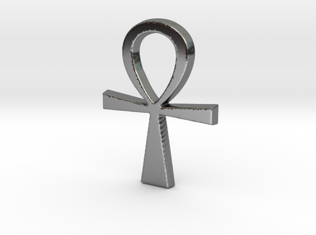 Ankh Pendant in Fine Detail Polished Silver
