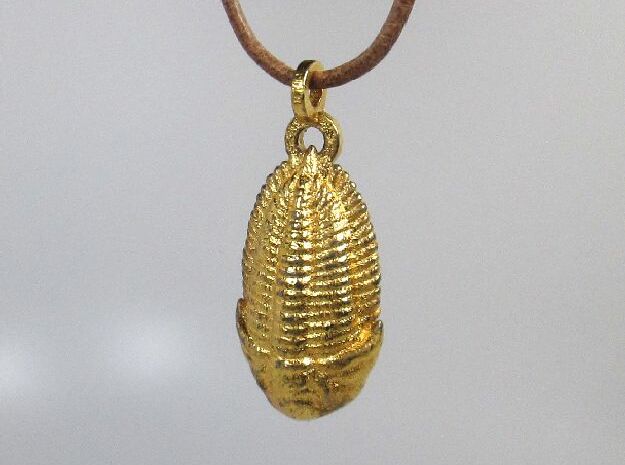 The Trilobite in Polished Gold Steel