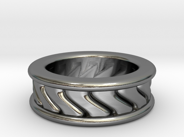 Chunky Vortex Ring in Polished Silver