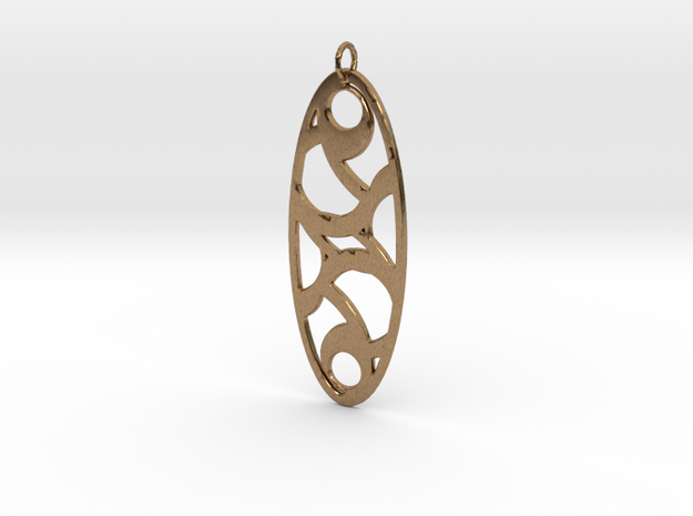 Circle Pendant in Natural Brass